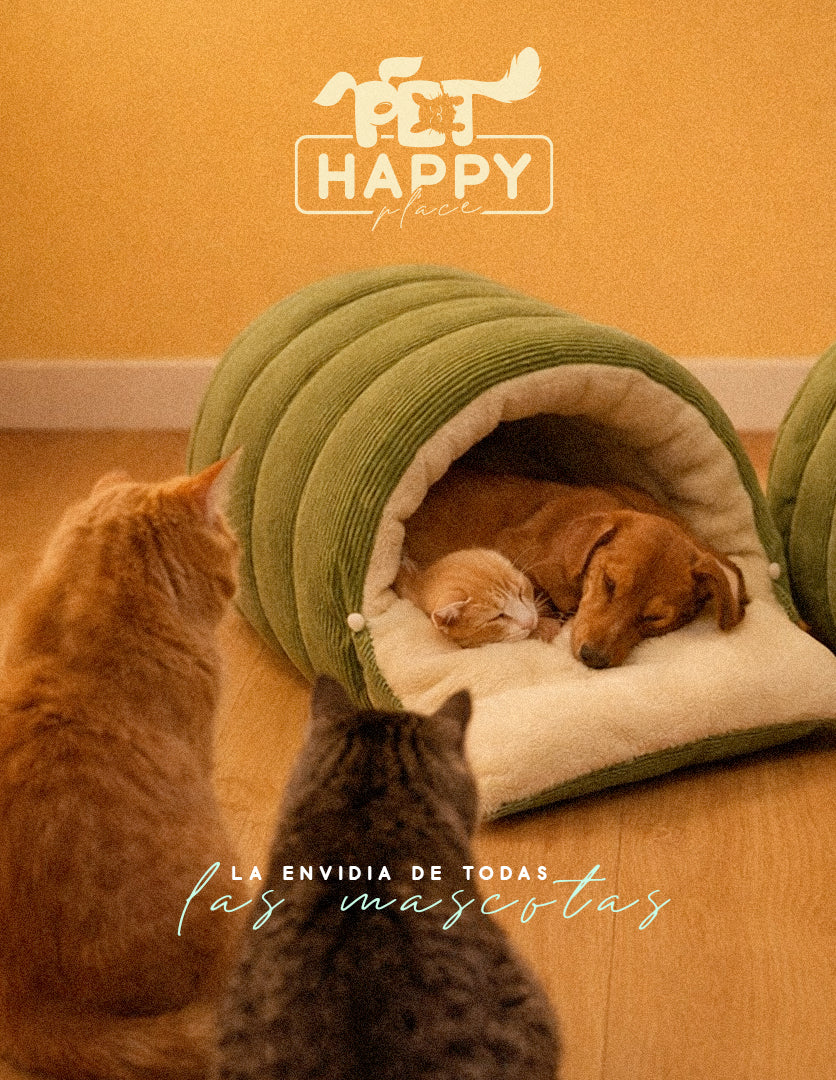CAMA CASITA MASCOTAS FELICES